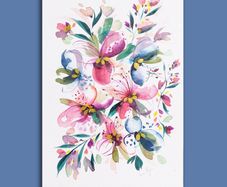 Original Watercolour Floral Painting