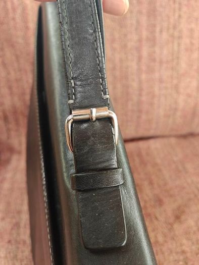 Quality Mens Leather Parisian Lancel Black Satchel Bag