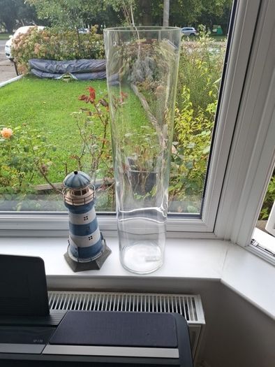 Glass vase 68 cm high 15.5 cm diameter