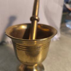 Vintage Brass Mortar and Pestle