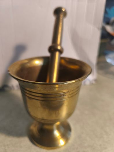 Vintage Brass Mortar and Pestle
