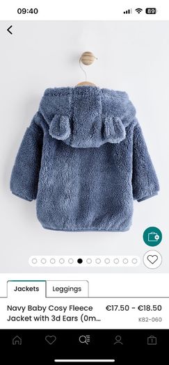 Next fleece coat 0-3 months