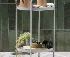 Pair of JYSK HAVLIRE Beige Metal Side Tables