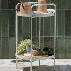 Pair of JYSK HAVLIRE Beige Metal Side Tables