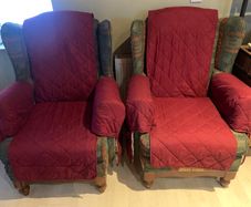 Comfortable Armchairs with Protective Covers