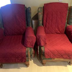 Comfortable Armchairs with Protective Covers