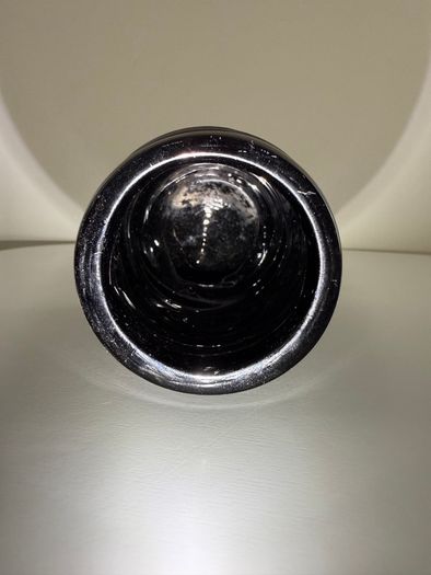 Pair of Antique Victorian Black Glass Barrel Jars (c. 1850s)