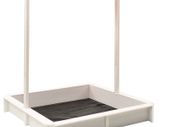 Sandbox with Adjustable Roof Fir Wood White and Red UV50