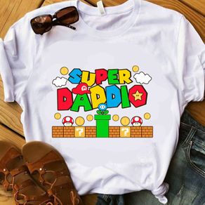Super daddio fathers day 2021 daddy mario t shirt