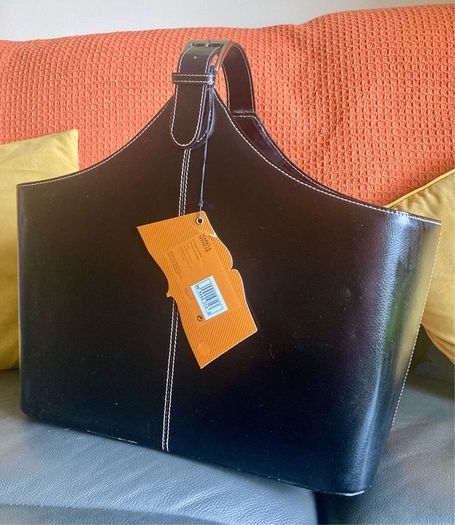 Leather Storage/ Magazine Holder
