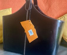 Leather Storage/ Magazine Holder