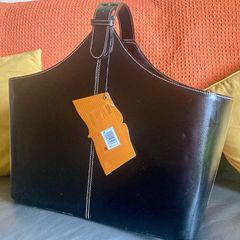 Leather Storage/ Magazine Holder