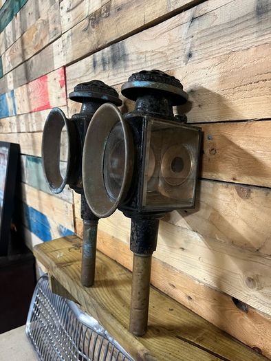 Pair of antique coach lamps