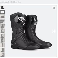 Alpinestars SMX-6 V2 Boots Black size 40