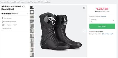 Alpinestars SMX-6 V2 Boots Black size 40