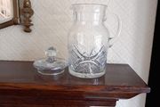 Crystal Tall Jug with Lid