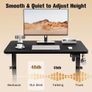 Electric Height Adjustable Standing Desk 80x60cm (31.5"x23.6"), Sit Stand Desk with Splicing Top for Home Office (Black Frame + Black Desktop) Image 5