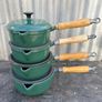 Vintage cast iron Le Creucet style saucepan set X4 Image 2