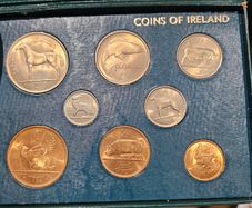 Ireland 1953 1954 1955 Coin Set in Original Holder Stunning Uncirculated Lustrous Coins! Amazing Set!!
