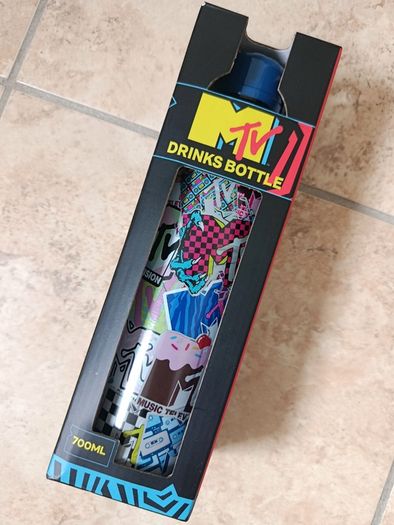 Drinks Bottle 2023 MTV Music TV 700ml Stainless Steel Retro Geek Gift New