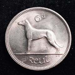 Ireland - 1968 - 6 Pence - Wolfhound - KM.13a - UNC - [680]