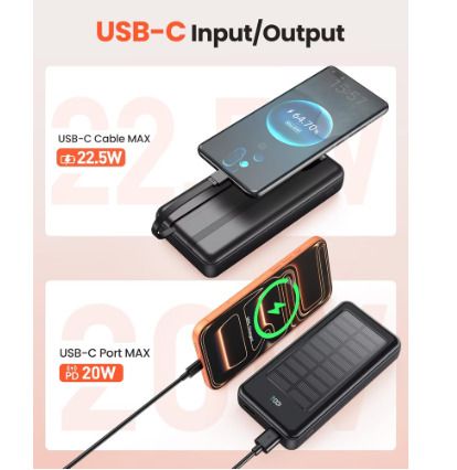Solar PowerBank PC3-S, 27000wAh