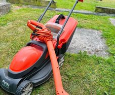 Electric lawnmower and strimmers