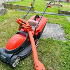 Electric lawnmower and strimmers