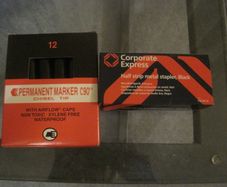 Brand New Metal Stapler and Permanent Marker X 12