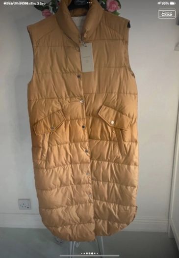 gilet Bnwt Freequent brand mustard gilet size small