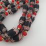 Antique Venetian Style Feather Desgin & Venetian WhiteHeart Glass Beads Necklace Image 7