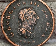 Great Britain 1806 Halfpenny Coin King George III