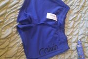 blue CK shorts