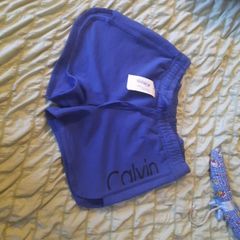 blue CK shorts