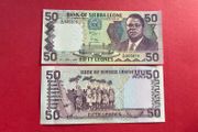 Sierra Leone  50 Leones. 1989   ( uncirculated )