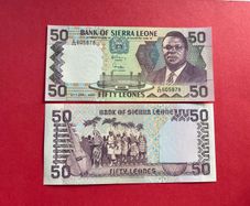 Sierra Leone  50 Leones. 1989   ( uncirculated )