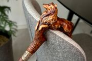 Unique Handmade Walking Stick, Collie Handle, Never Used