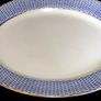 Antique Soho Pottery "Montauban" Blue Basket-Weave Image 3