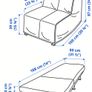 Ikea Lycksele Murbo Chair-bed. Light Grey. Almost New Image 2