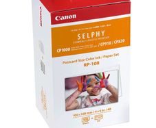 Canon RP-108 cartridge + postcard size paper (original Canon)