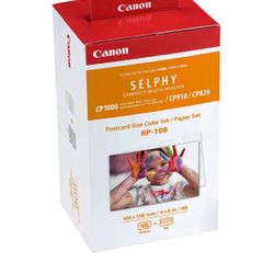 Canon RP-108 cartridge + postcard size paper (original Canon)