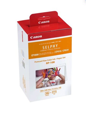 Canon RP-108 cartridge + postcard size paper (original Canon)