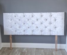 White Velvet Headboard