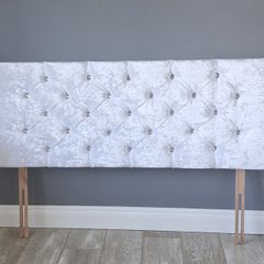White Velvet Headboard