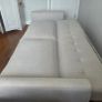 3 Seater Sofa Bed Light Grey Fabric Excellent Condition Image 6