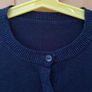 Dunnes Stores Navy Cardigan with Glitzy trim - see 2 pics Image 2