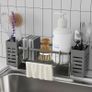 Brand New Sink Organizer, Stainless Steel Kitchen Organizer with Self-Draining Drain Tray, Image 4