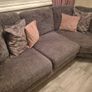 Grey corner couch with 6 matching cushions Image 2
