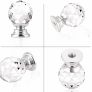 10 X Probrico 20mm Round Glass Kitchen Cabinet Knob Clear Diamond Furniture Drawer Handle Crystal Cupboard Pull with Screws (MULTIPLE AMOUNTS AVAILABLE, SEE DESCRIPTION) Image 2