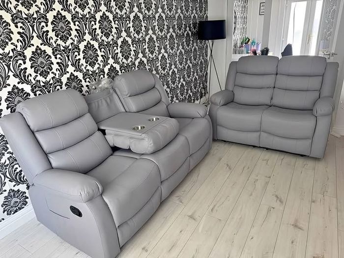 Sale Offer! 3+2+1 Roma Manual Leather Recliner Sofa Set